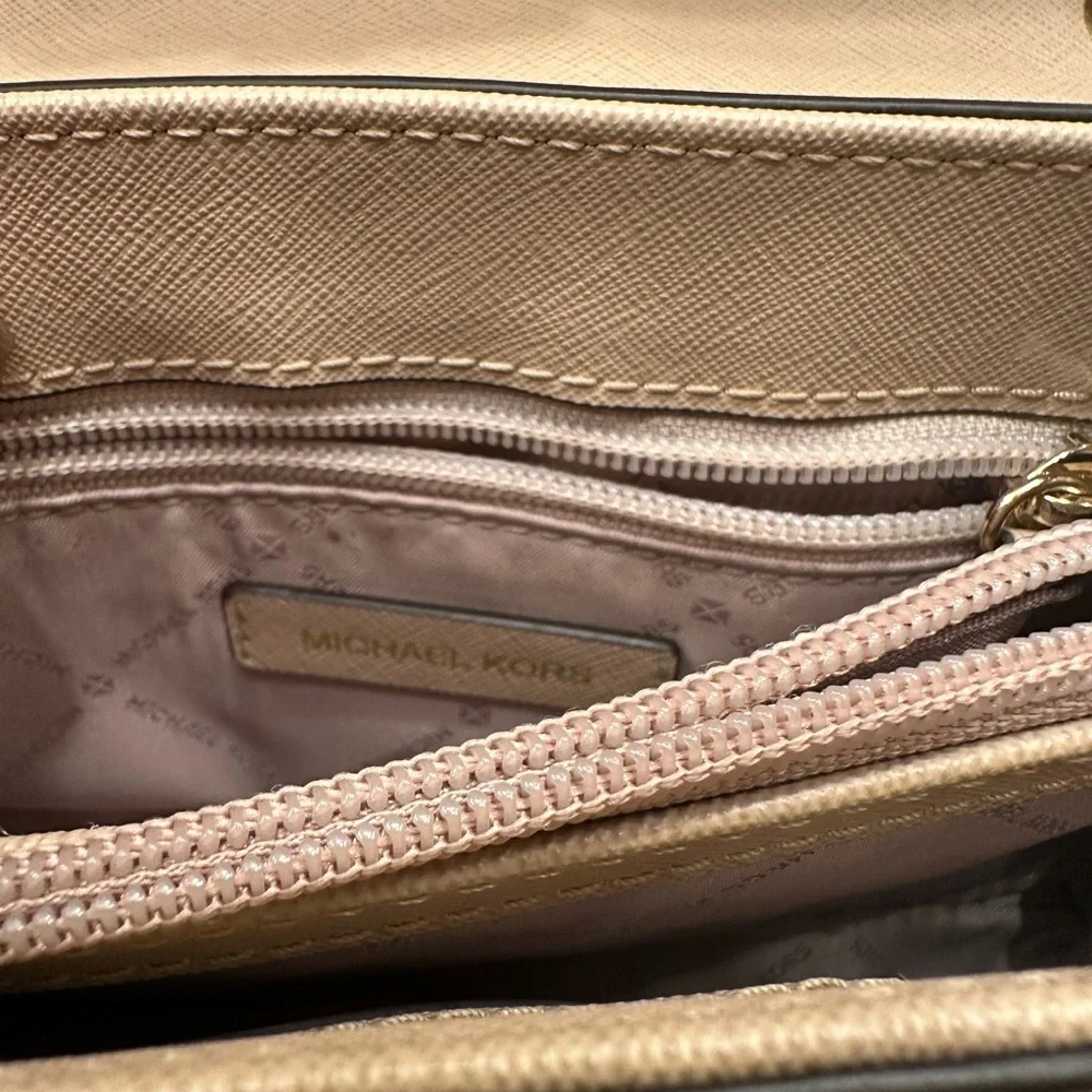 Michael Kors Tan Crossbody Bag with Gold Details